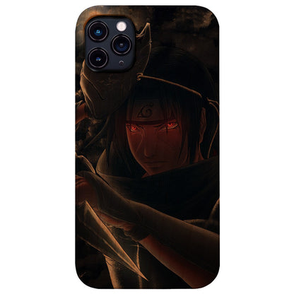Itachi Uchiha Naruto Character 2 - UV Color Printed Wood Phone Case