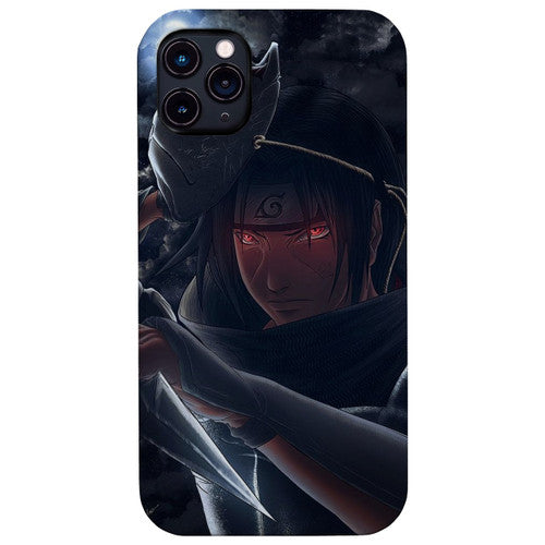 Itachi Uchiha Naruto Character 2 - UV Color Printed Wood Phone Case