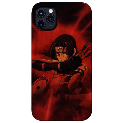 Itachi Uchiha Red - UV Color Printed Wood Phone Case