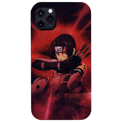 Itachi Uchiha Red - UV Color Printed Wood Phone Case