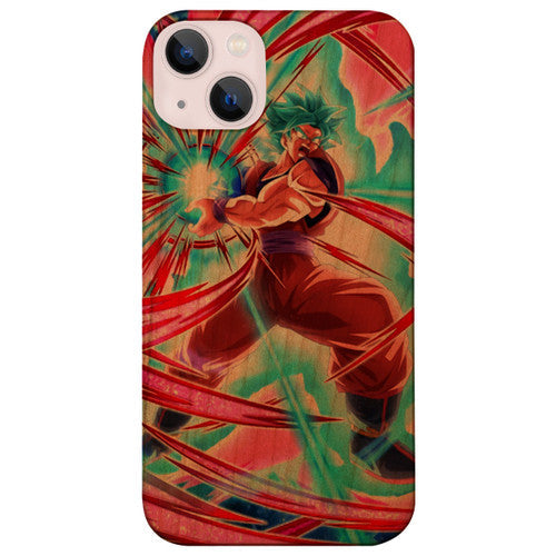 Goku Fictional Character - UV Color Printed Wood Phone Case
