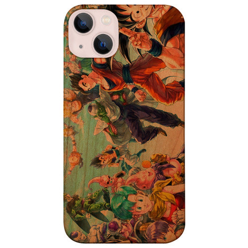 All Forms of Goku - UV Color Printed Wood Phone Case