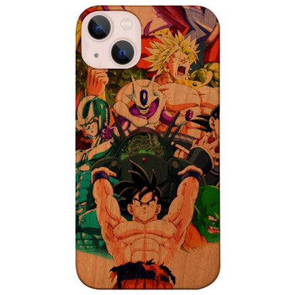 All Forms of Goku 3 - UV Color Printed Wood Phone Case