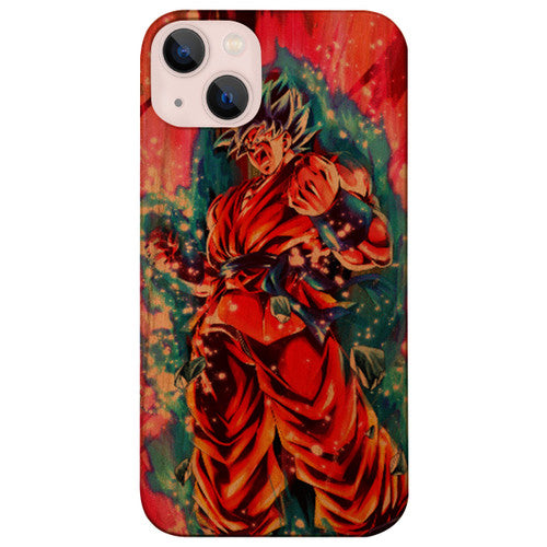 Red Goku - UV Color Printed Wood Phone Case