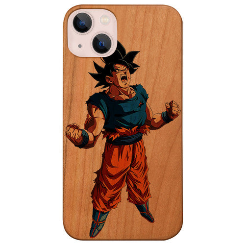 Goku Fictional Character 3 - UV Color Printed Wood Phone Case