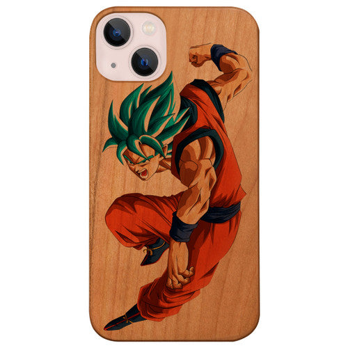 Super Saiyan Blue Goku - UV Color Printed Wood Phone Case