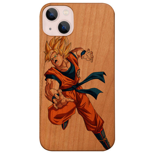 Dragon Ball Super Goku - UV Color Printed Wood Phone Case