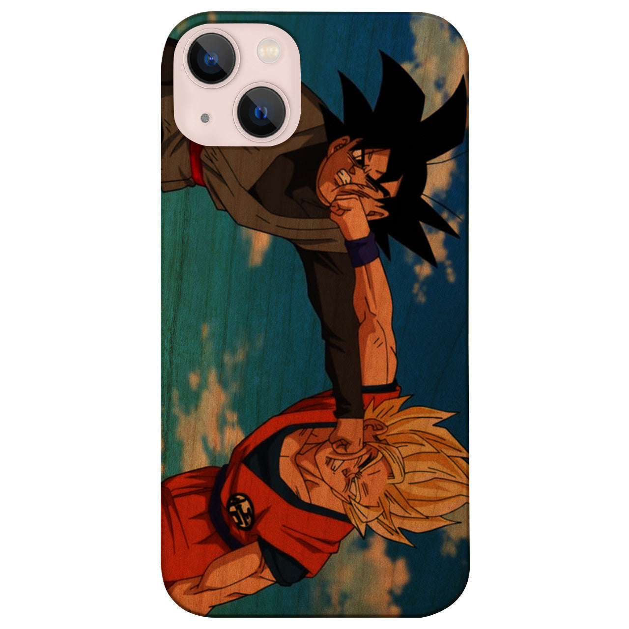 Goku Fight - UV Color Printed Wood Phone Case