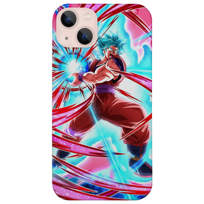 Goku Fictional Character - UV Color Printed Wood Phone Case