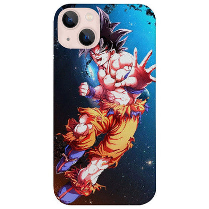 Angry Goku 2 - UV Color Printed Wood Phone Case
