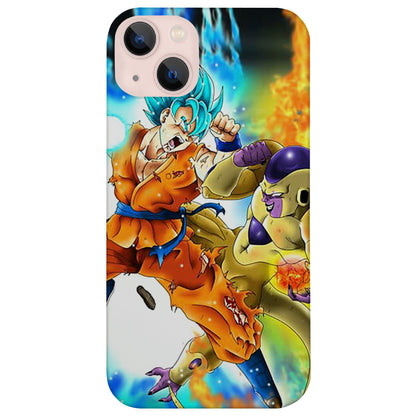 Goku Beerus & Vegeta - UV Color Printed Wood Phone Case