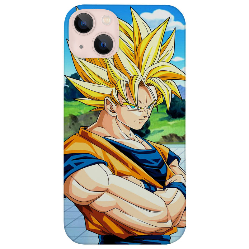 Son Goku Saiyan - UV Color Printed Wood Phone Case