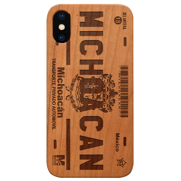 MICHOACAN - Plate Engraved Wood Phone Case