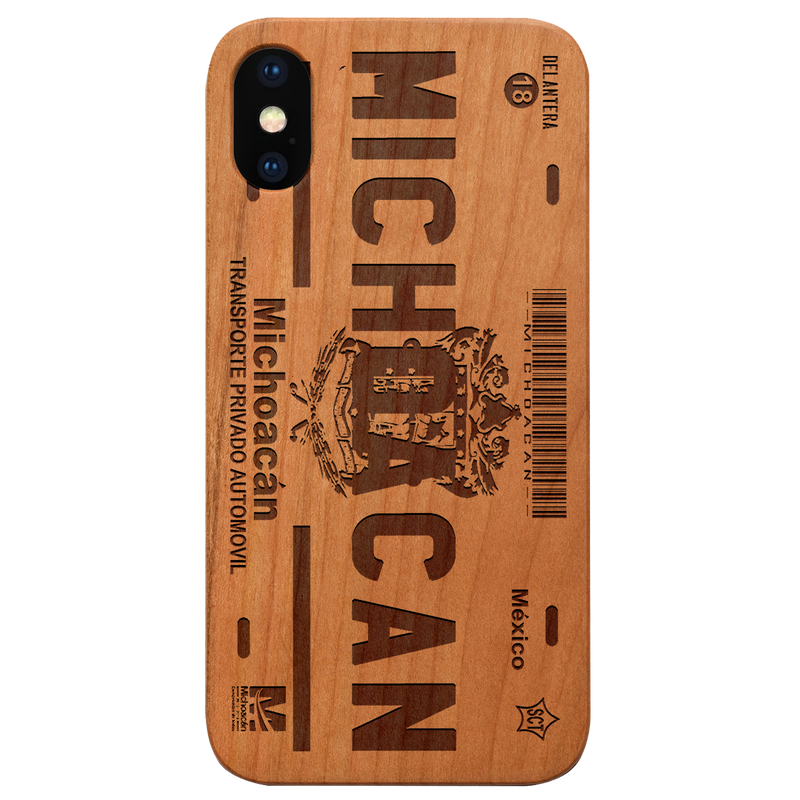 MICHOACAN - Plate Engraved Wood Phone Case