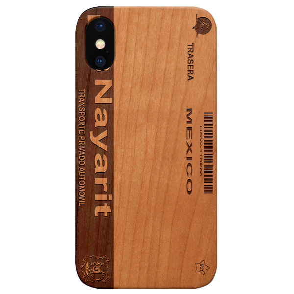 NAYARIT - Plate Engraved Wood Phone Case