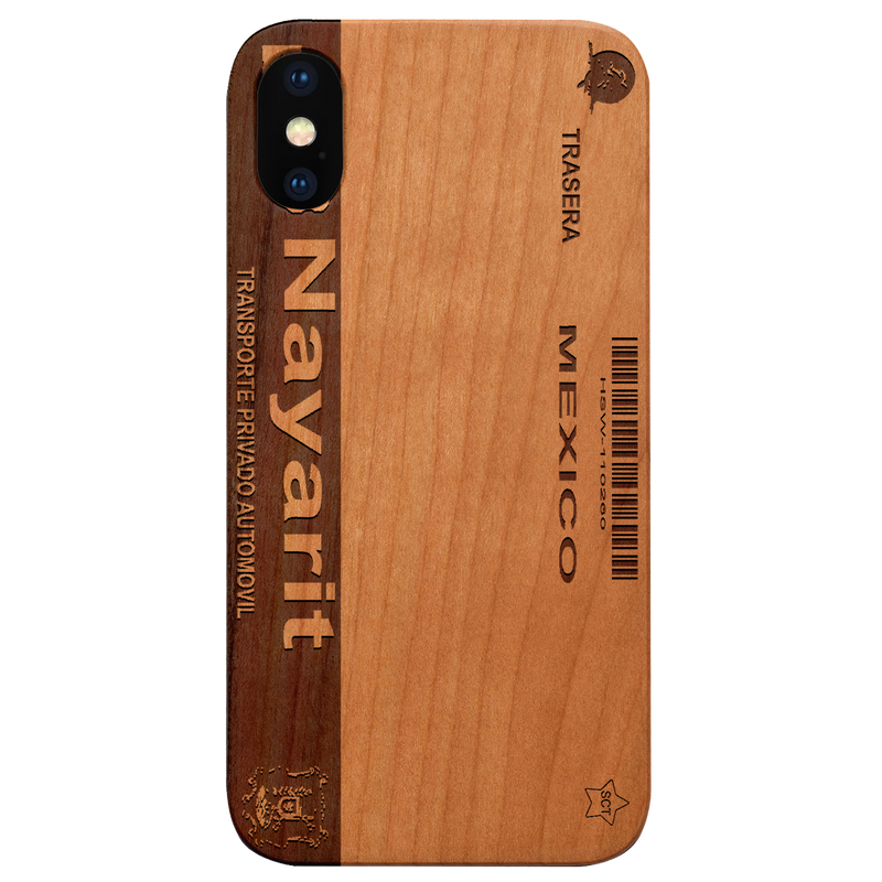 NAYARIT - Plate Engraved Wood Phone Case