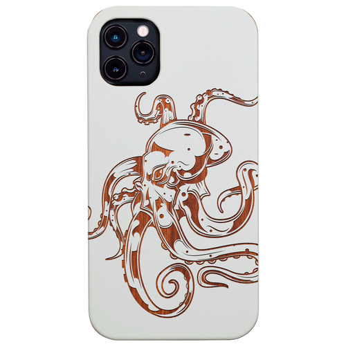 Giant Octopus - Engraved Wood Phone Case