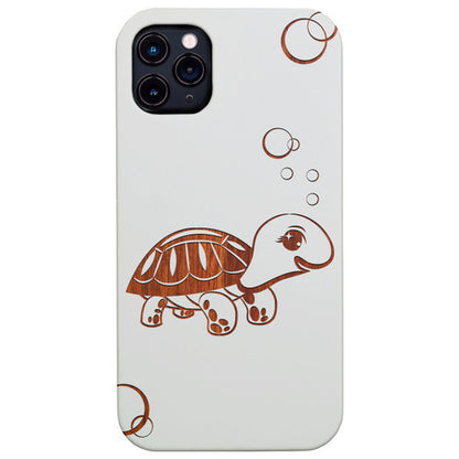 Baby Tortoise - Engraved Wood Phone Case