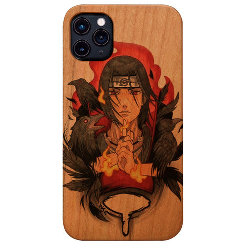 Anime Itachi Uchiha - UV Color Printed Wood Phone Case