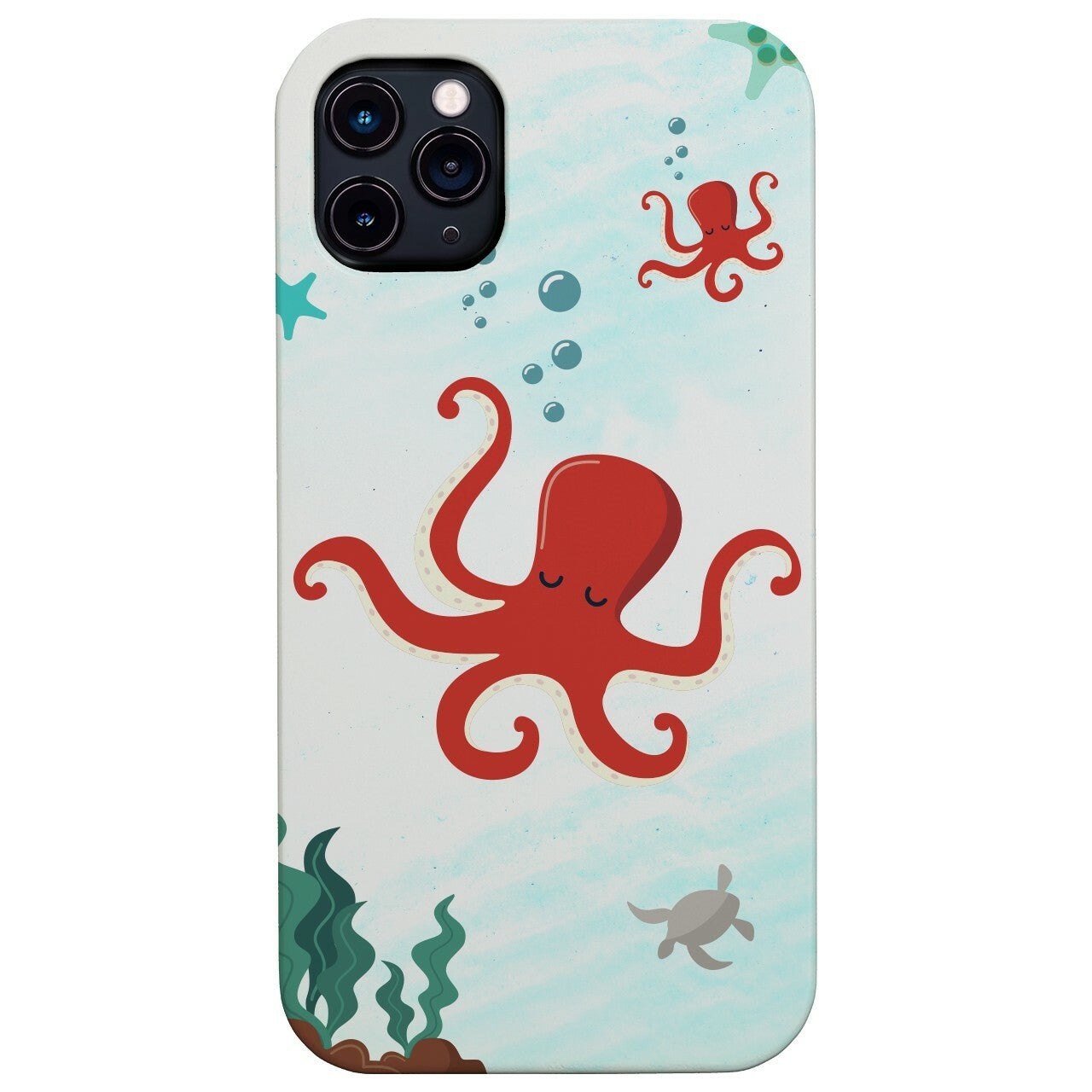 Sleeping Octopus - UV Color Printed Wood Phone Case
