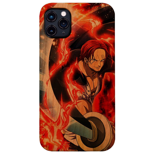 Shanks Red Hair - One Piece - UV Color Printed Wood Phone Case