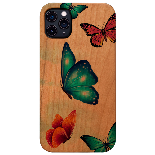 Neon Butterfly - UV Color Printed Wood Phone Case