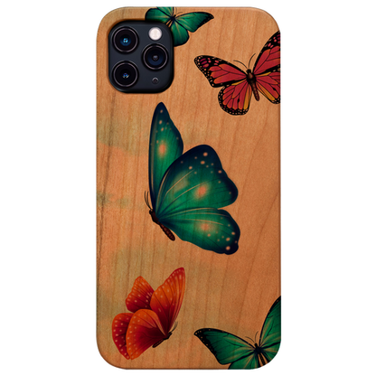 Neon Butterfly - UV Color Printed Wood Phone Case