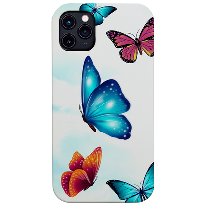 Neon Butterfly - UV Color Printed Wood Phone Case