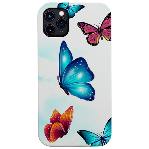 Neon Butterfly - UV Color Printed Wood Phone Case