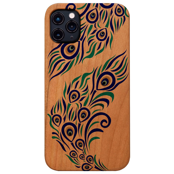 Peacock Feather 2 - UV Color Printed Wood Phone Case
