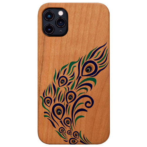 Peacock Feather - UV Color Printed Wood Phone Case