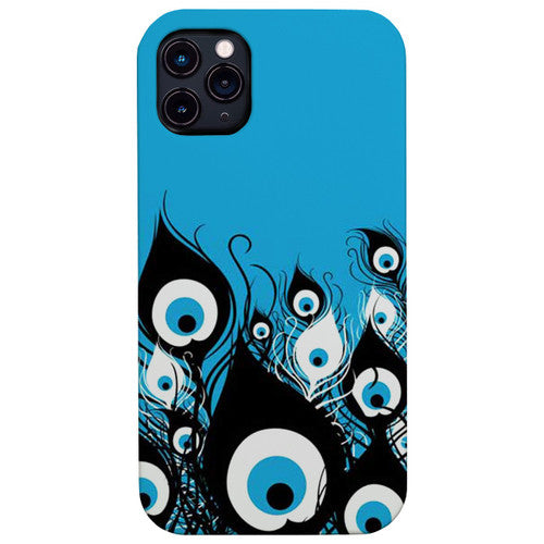 Peacock Feather 3 - UV Color Printed Wood Phone Case