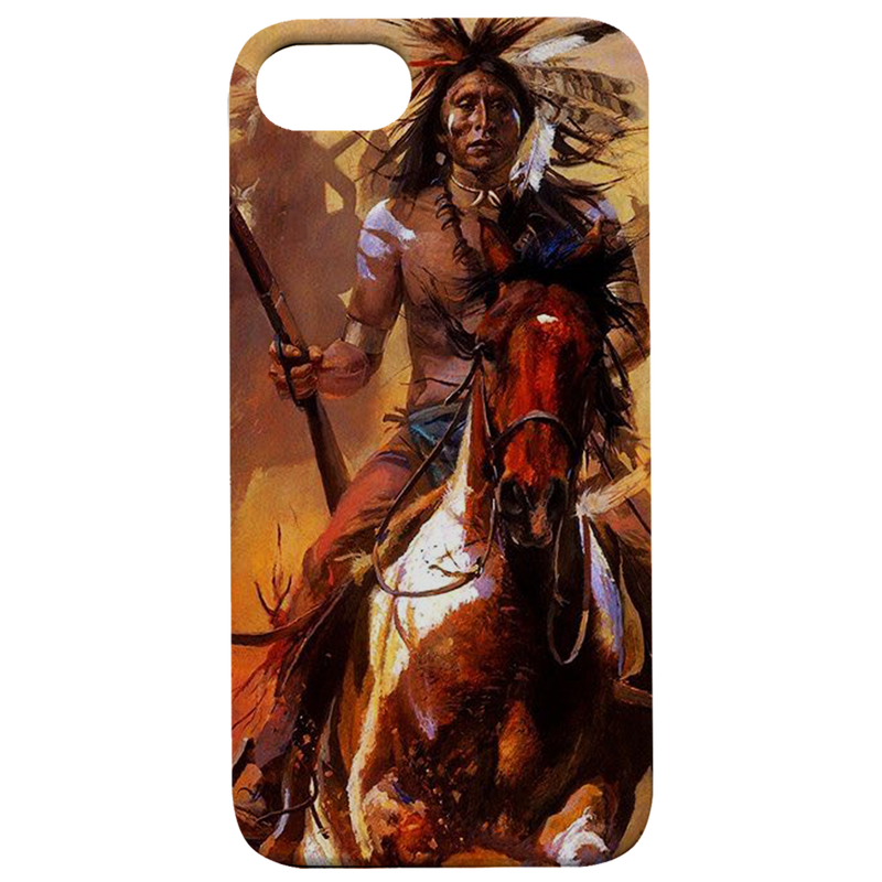 Indian Warrior - UV Color Printed Wood Phone Case