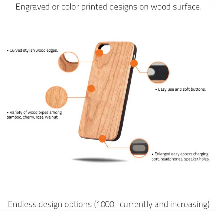 Bull Head - UV Color Printed Wood Phone Case