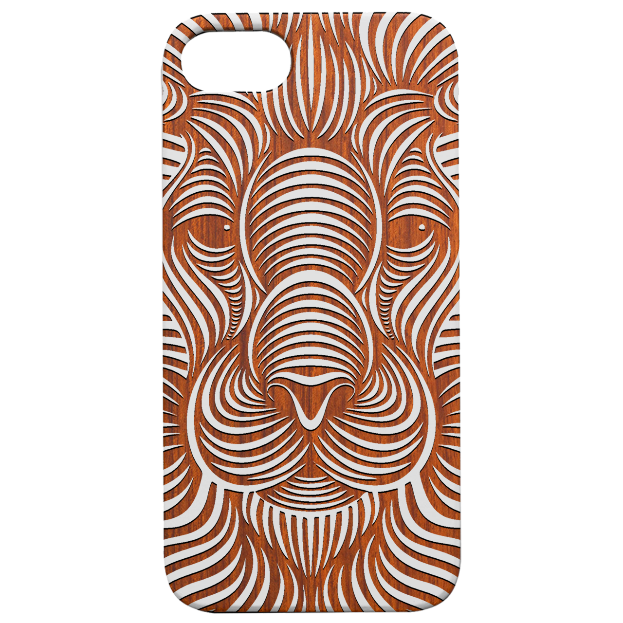 Lion Waves - Engraved Wood Phone Case