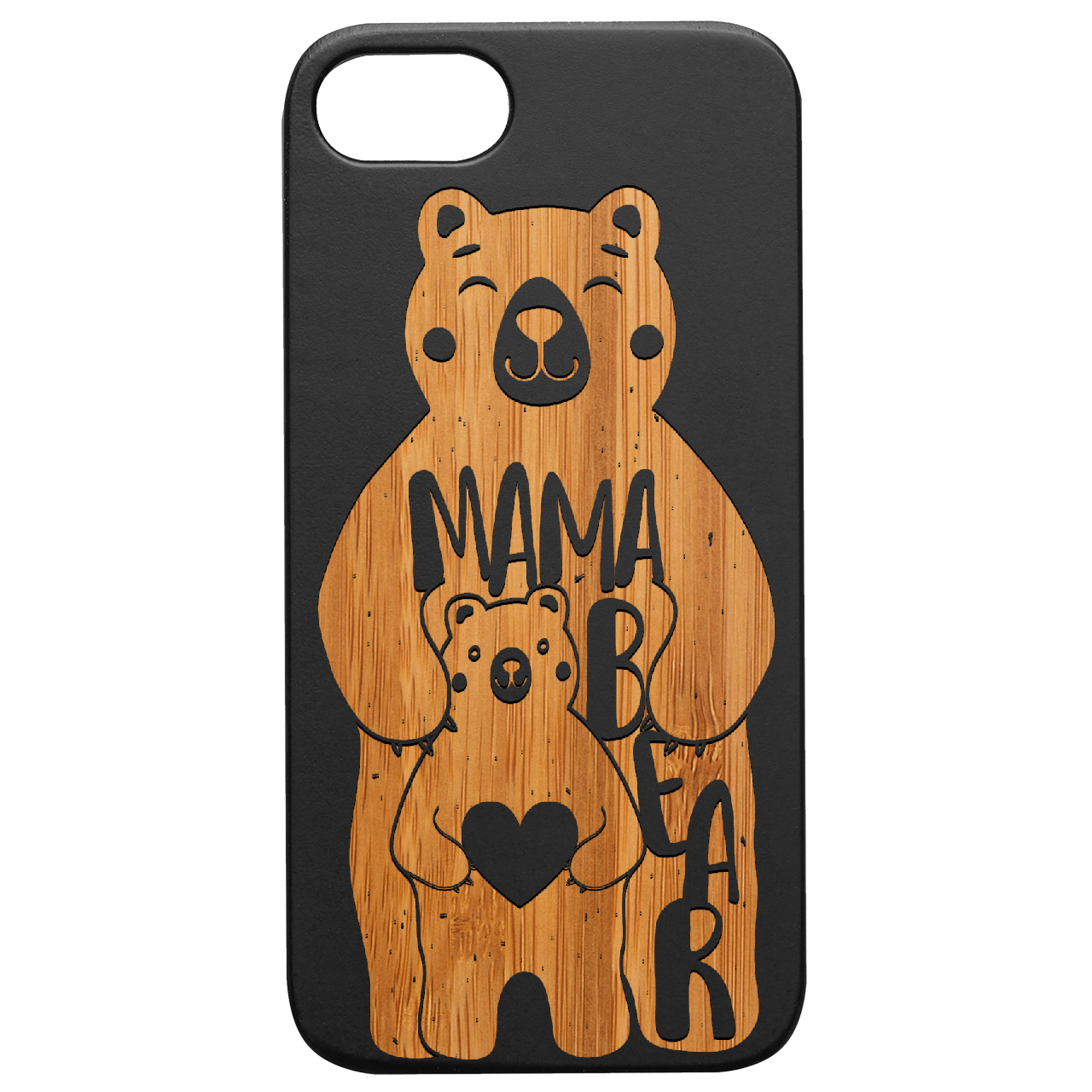 Mama Bear - Engraved Wood Phone Case