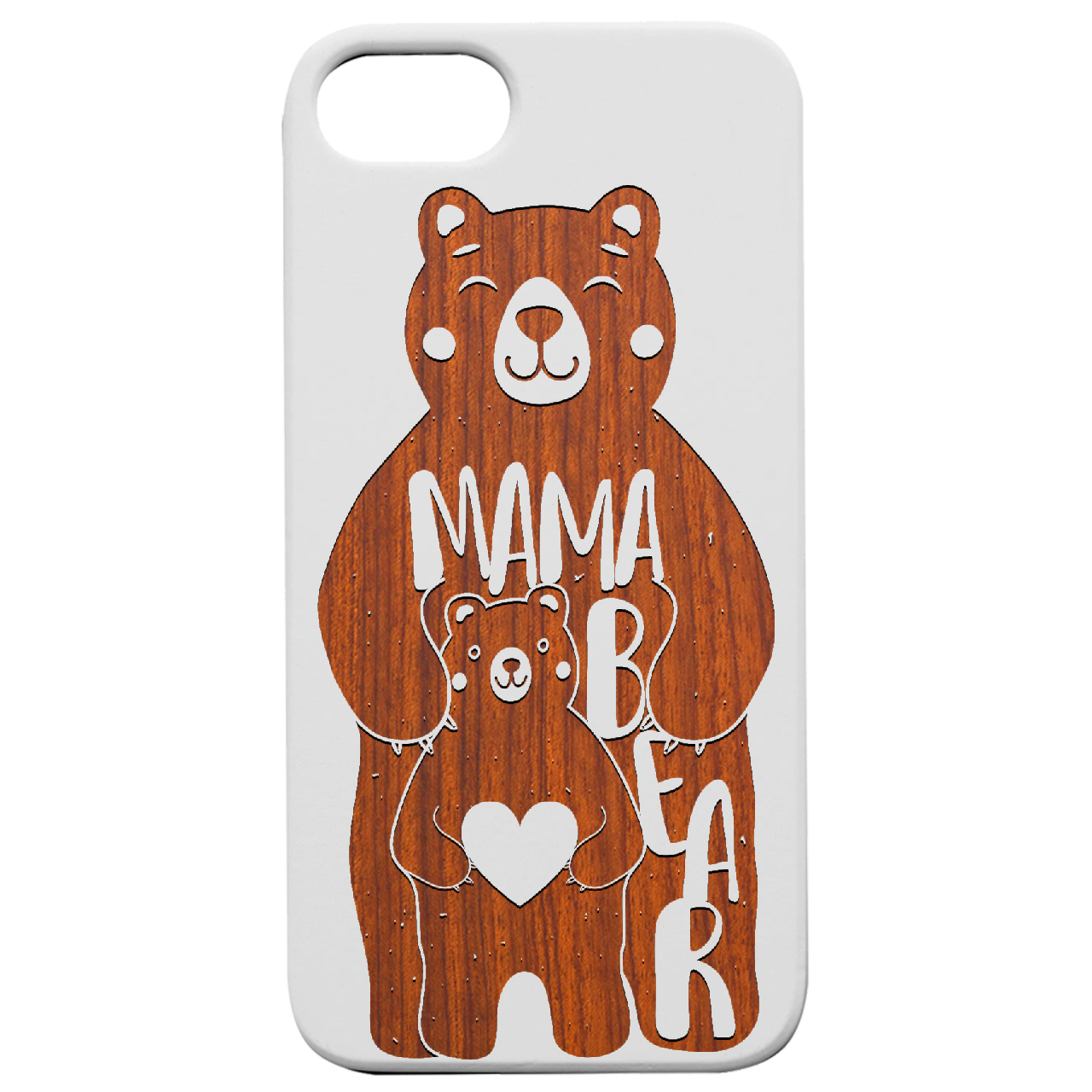 Mama Bear - Engraved Wood Phone Case