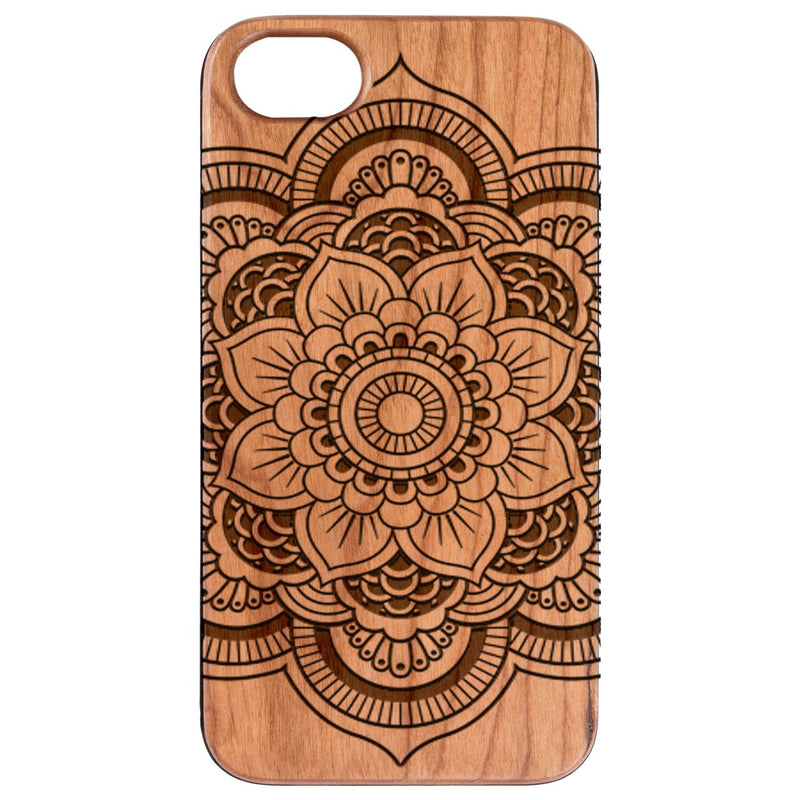 Mandala 2 - Engraved Wood Phone Case