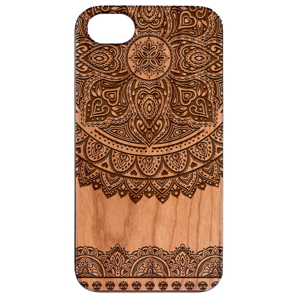 Mandala 3 - Engraved Wood Phone Case