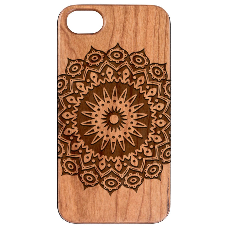 Mandala 1 - Engraved Wood Phone Case