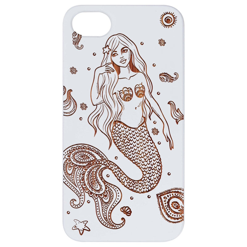 Mermaid - Engraved Wood Phone Case