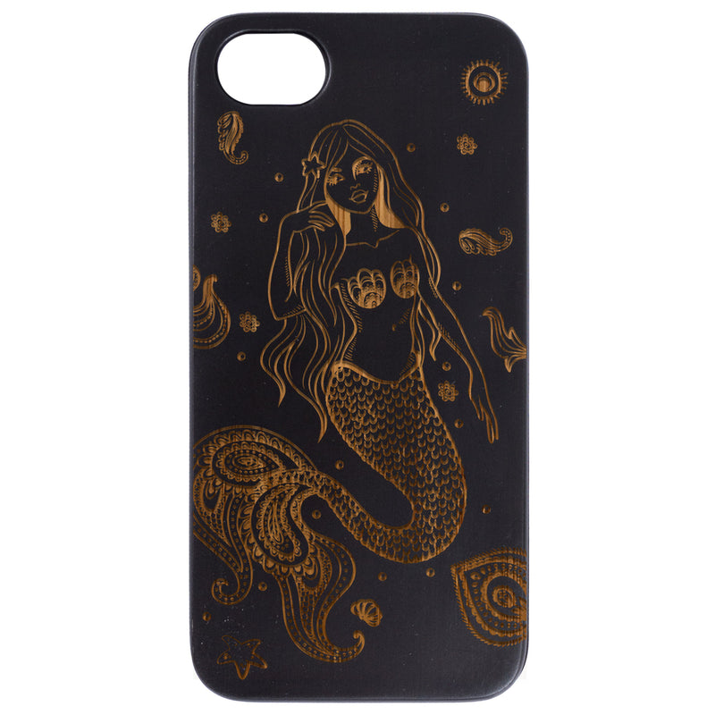 Mermaid - Engraved Wood Phone Case