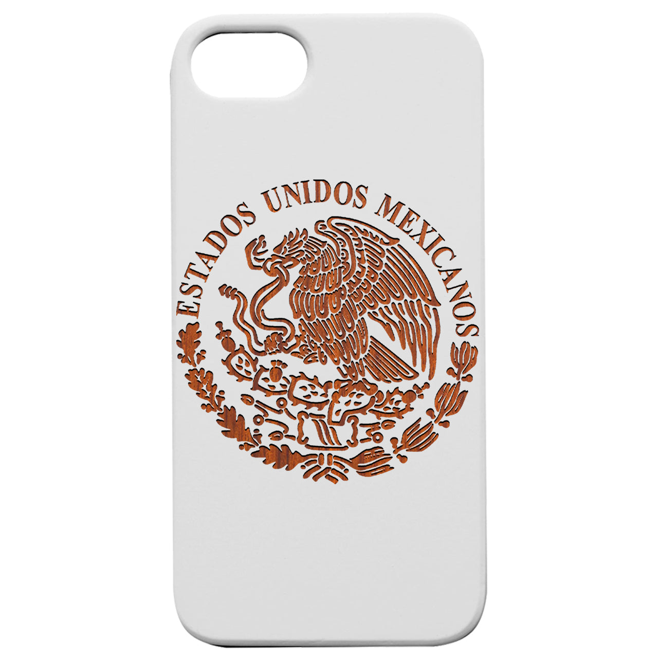 Mexico Arms - Engraved Wood Phone Case