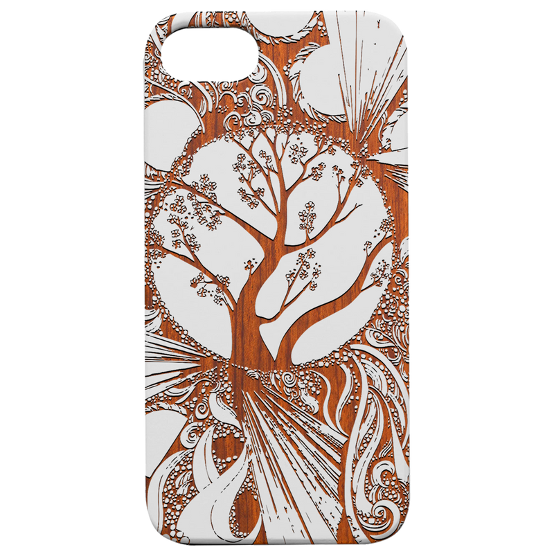 Mystic Tree - Engraved Wood Phone Case