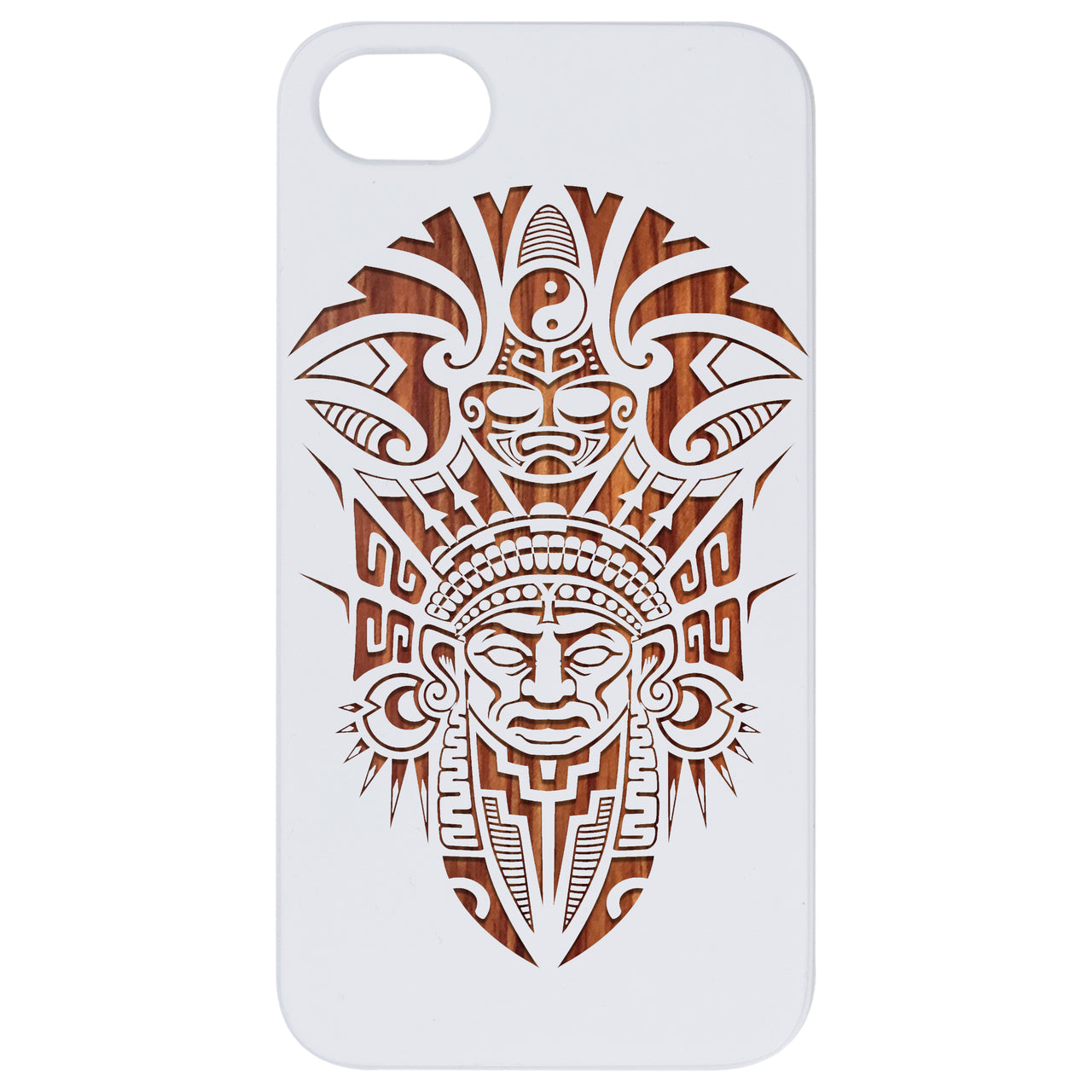 Indian Mask - Engraved Wood Phone Case