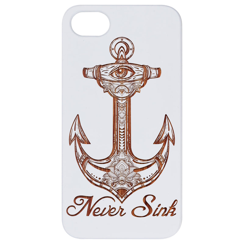 Never Sink - Engraved Wood Phone Case