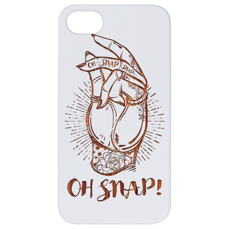 Oh Snap - Engraved Wood Phone Case