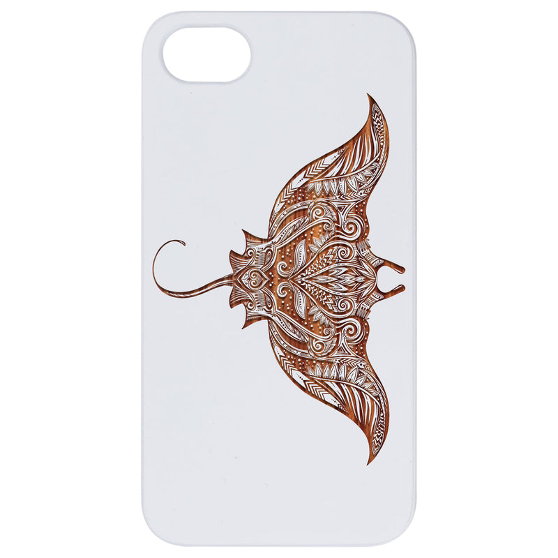 Ornate Stingray - Engraved Wood Phone Case