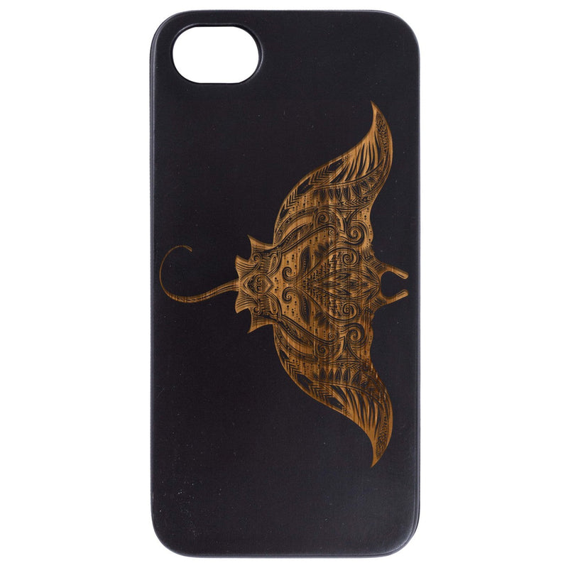 Ornate Stingray - Engraved Wood Phone Case