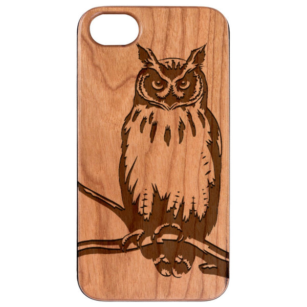 Owl 1 - Engraved Wood Phone Case